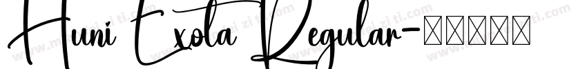 Huni Exota Regular字体转换